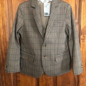 H&M Kids Brown Plaid Blazer